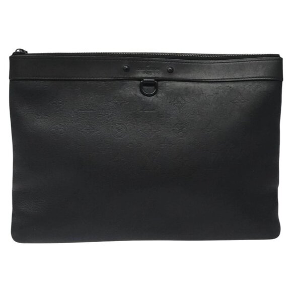 LOUIS VUITTON Monogram Shadow Pochette Discovery Bag Black - Picture 1 of 16